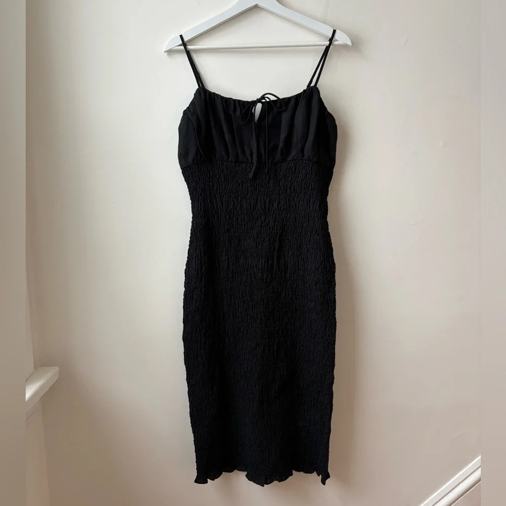 NWT J. Crew Black Linen Dress - Picture 4 of 12
